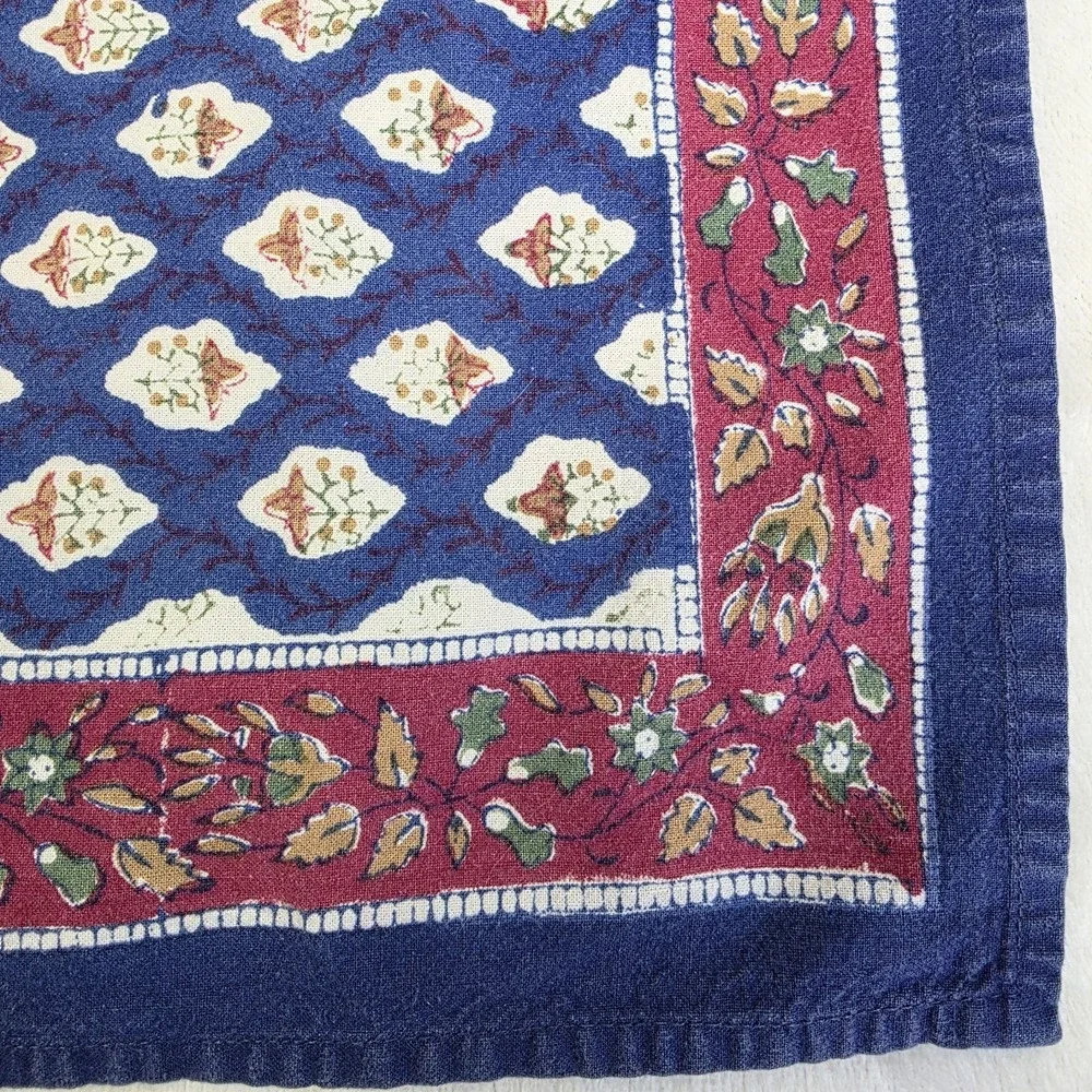 Set‎ of 3 Pomegranate Brand Block Print Cotton Napkins Spring Fall 20